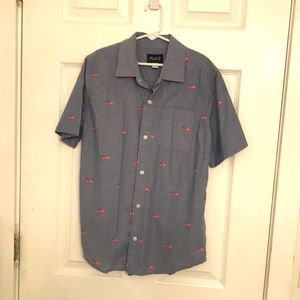 Kids American flag button up-size 10/12